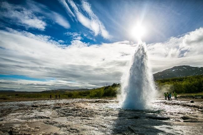 Strokkur geyser erupting